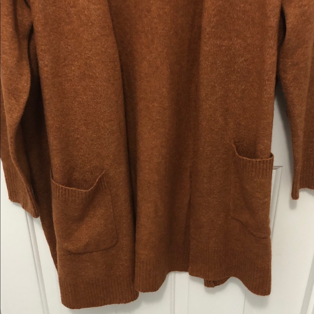 a new day Rust Open-Front Pocketed Cardigan - Picture 3 of 5